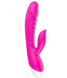 Vibromasseur rabbit rose 10 programmes USB - CR-CAV019